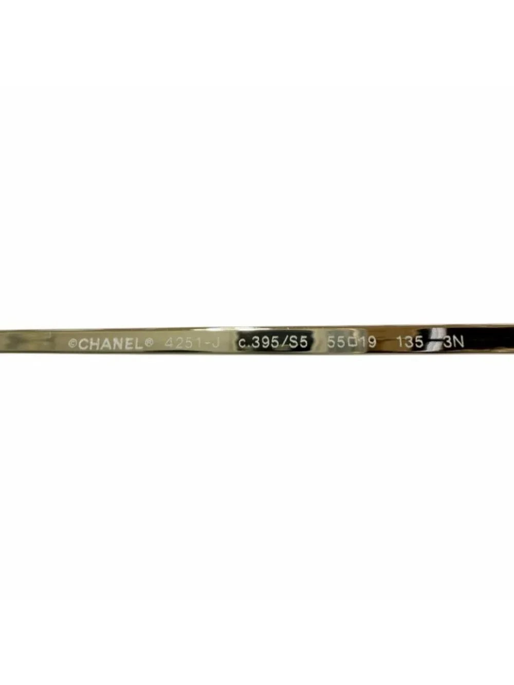 Chanel CC Logo Sunglasses Gold Brown Gradient 55 19 Demo Lens Eyewear